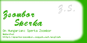 zsombor sperka business card